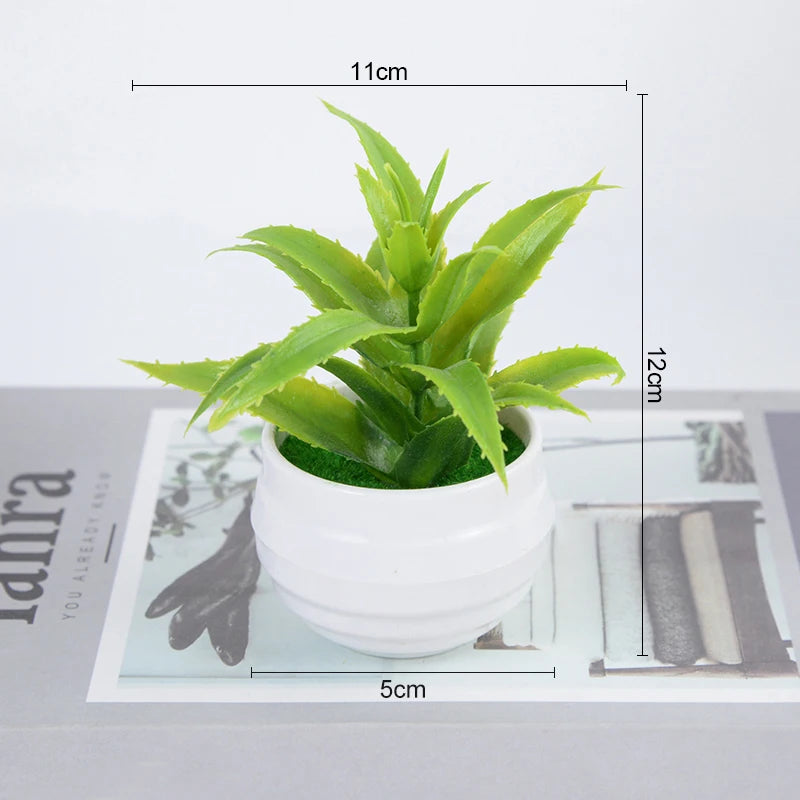 Bonsai Artificial com Vaso e Flores — Mini Árvore Decorativa para Mesa e Escritório