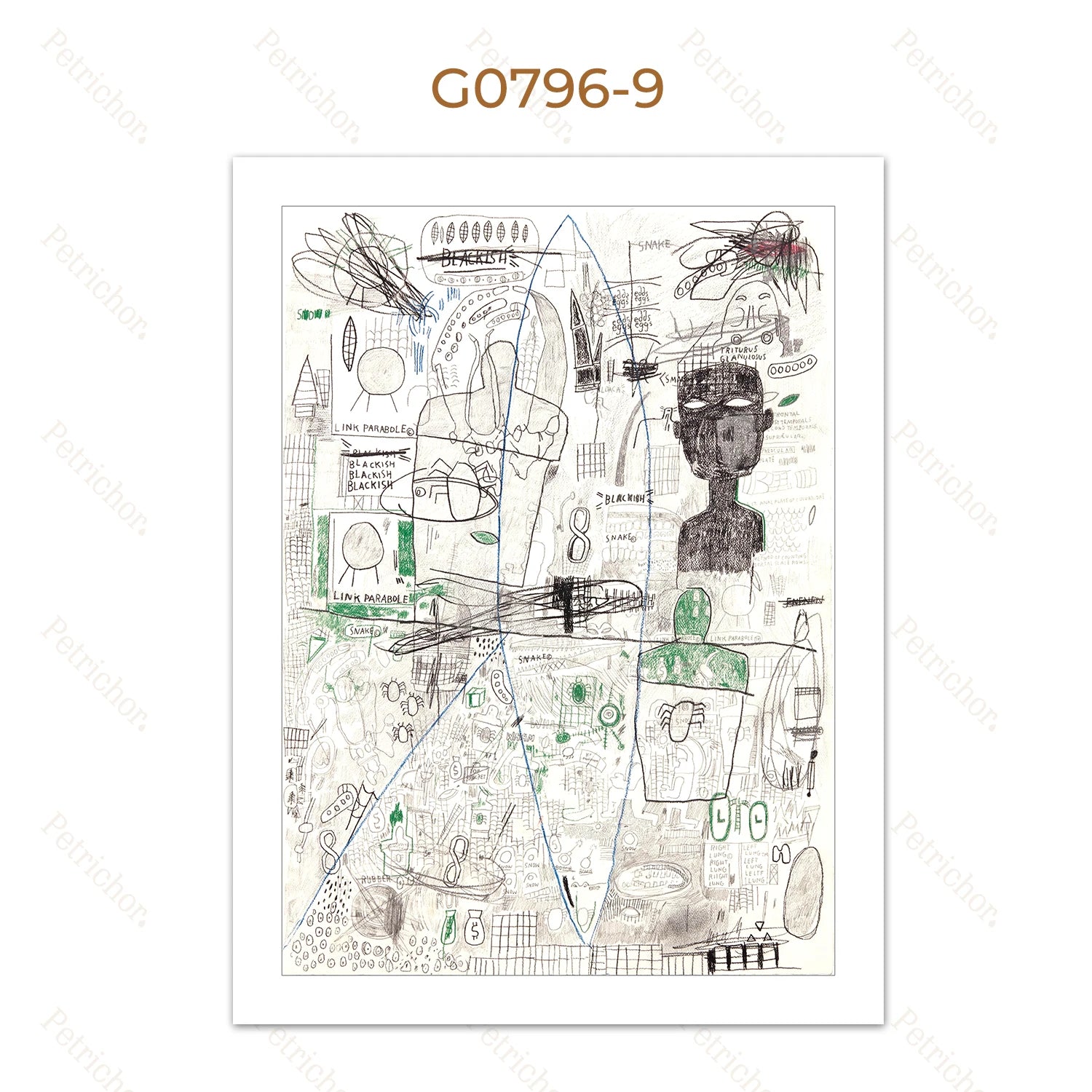 Quadro Decorativo Grafite Urbano Abstrato — Arte Street Art para Sala