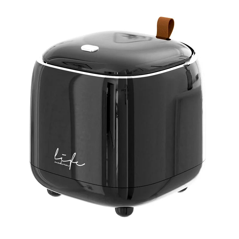 Mini Lixeira de Mesa Luxo Dupla Camada com Tampa de Pressão — Design Premium Moderno