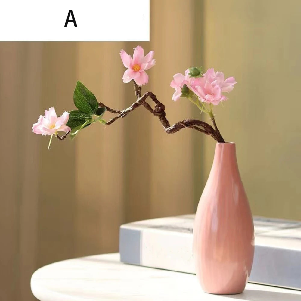 Vaso Cerâmica Simples Hidropônico — Decoração de Mesa para Sala e Jantar