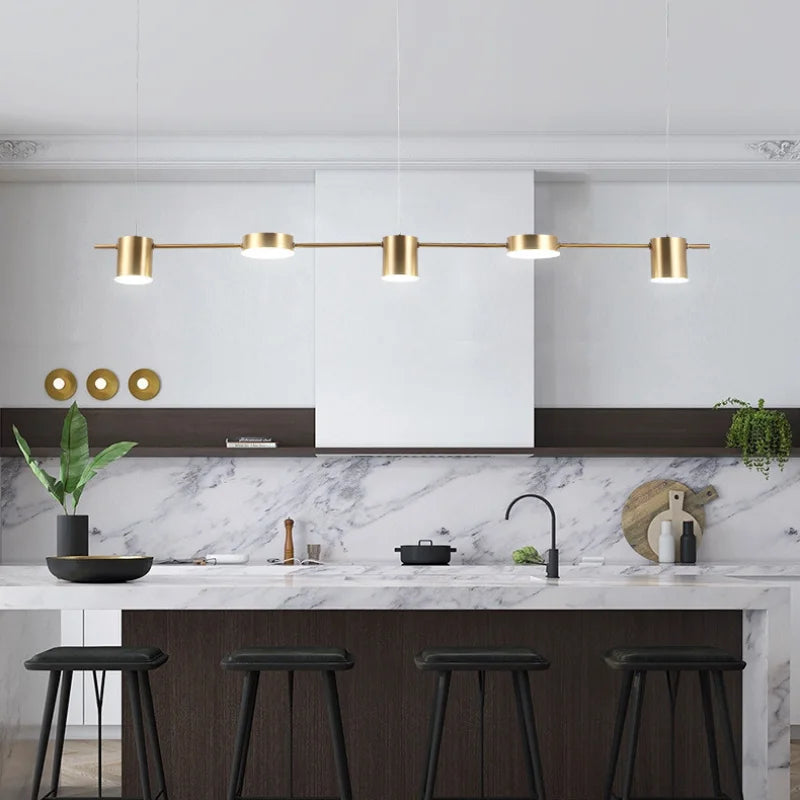 Lustre de Teto LED Regulável — Luminária Pendente para Sala de Jantar e Cozinha