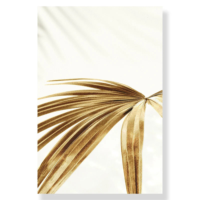 Quadro Decorativo Praia Dourada — Arte de Paisagem Nórdica Moderna para Sala