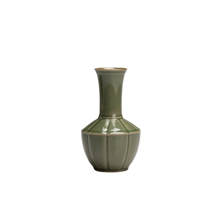 Vaso Cerâmica Simples Hidropônico — Decoração de Mesa para Sala e Jantar