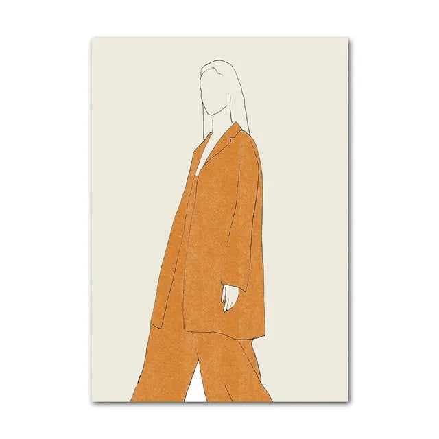 Quadro Decorativo Limão e Vaso Geométrico — Arte Nórdica Minimalista para Sala