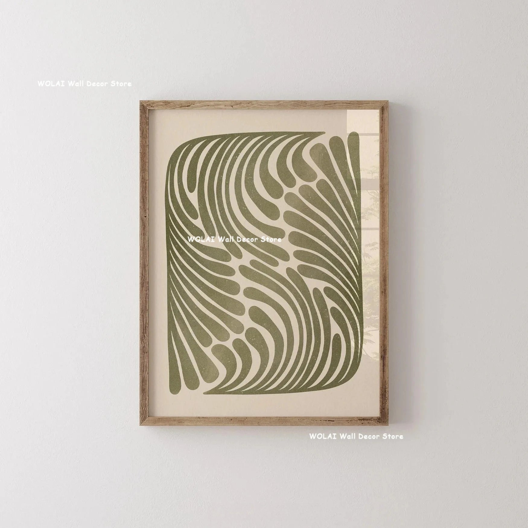 Quadro Decorativo Plantas Bege e Preto — Arte Floral Minimalista para Sala