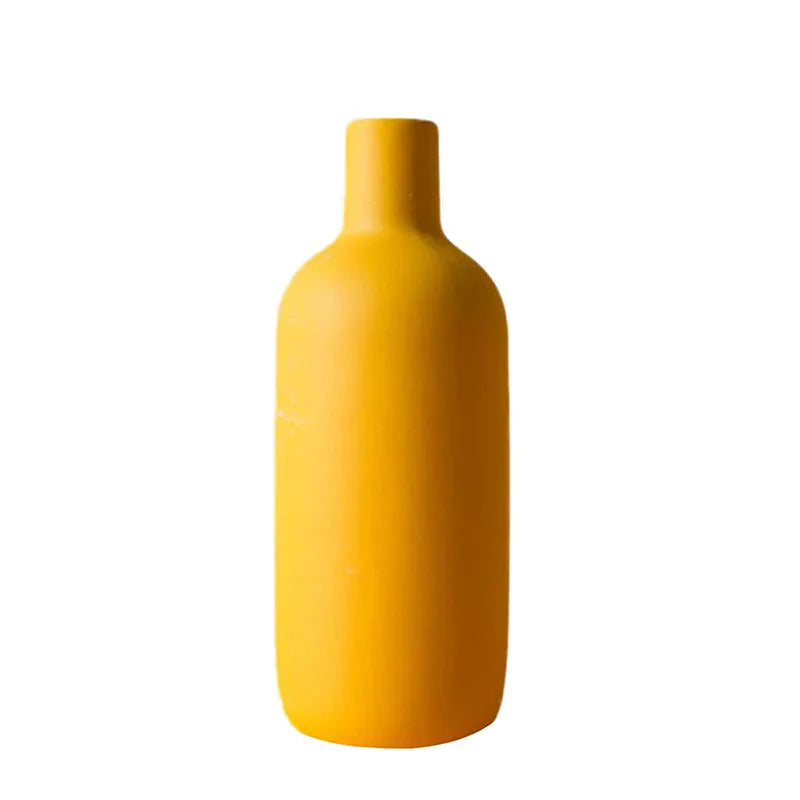 Vaso Cerâmica Nórdico Moderno para Flores Secas — Decoração de Mesa e Estante