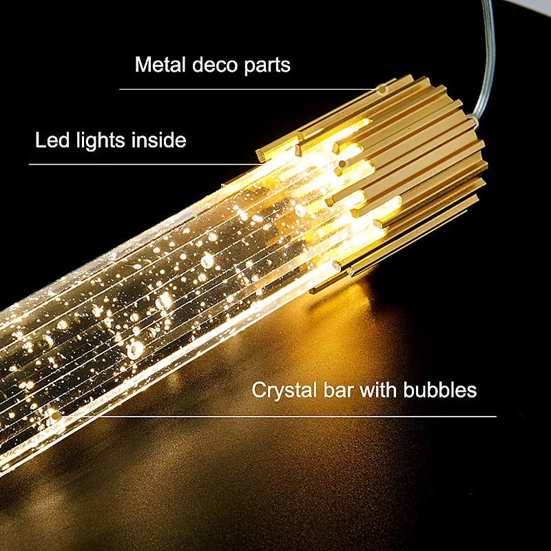 Lustre de Cristal de Luxo — Pendente Moderno para Sala, Cozinha e Quarto