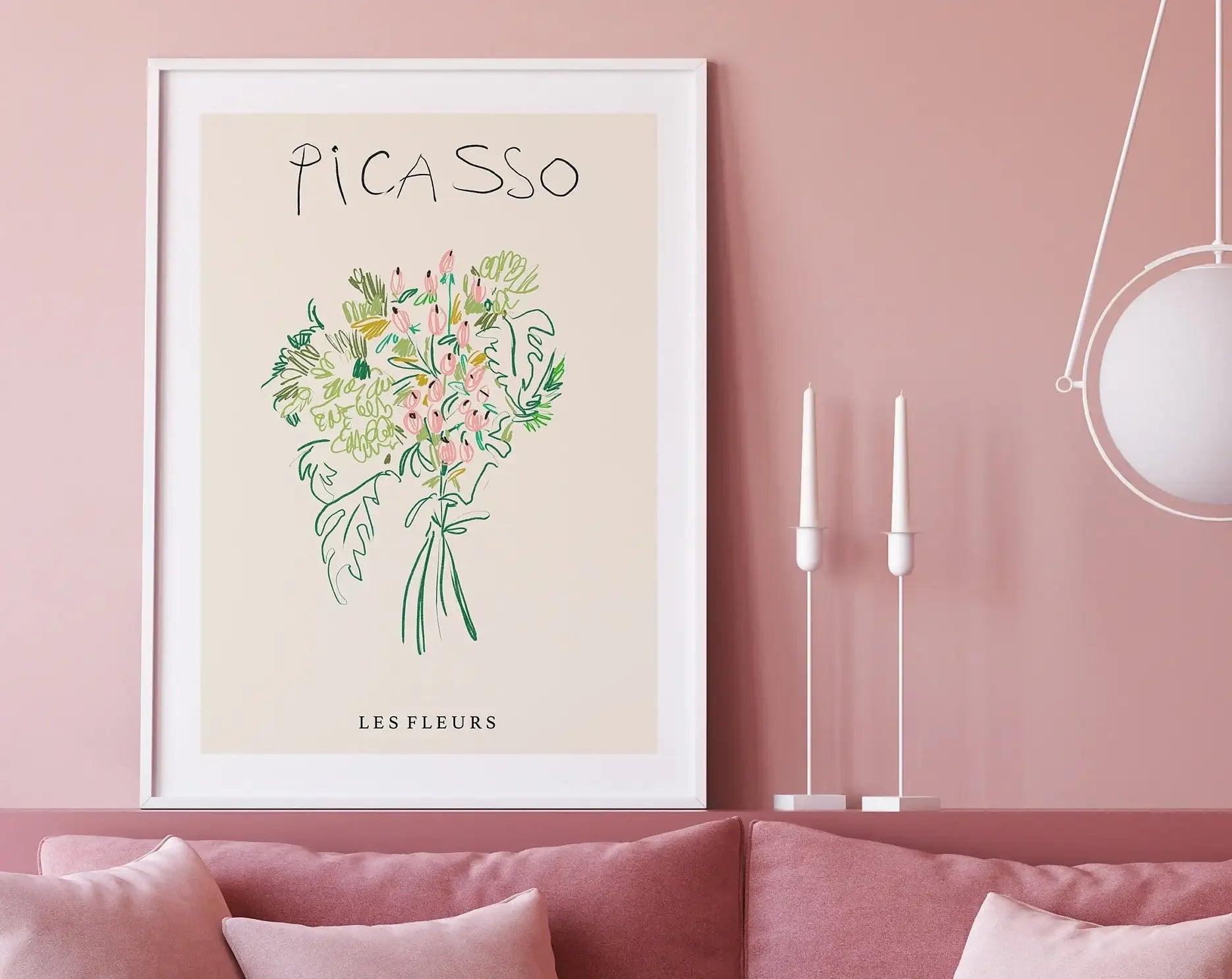 Quadro Decorativo Flores Matisse — Arte Botânica Vintage para Sala