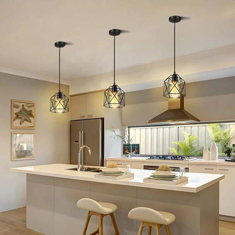 Pendente Nórdico Minimalista E27 — Luminária para Cozinha, Banheiro, Quarto e Bar