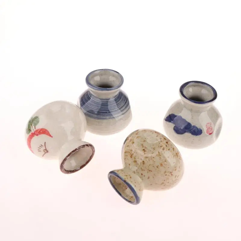Vaso Cerâmica Mini Chinês Retrô — Porta-Palito e Porta-Hastes Decorativo