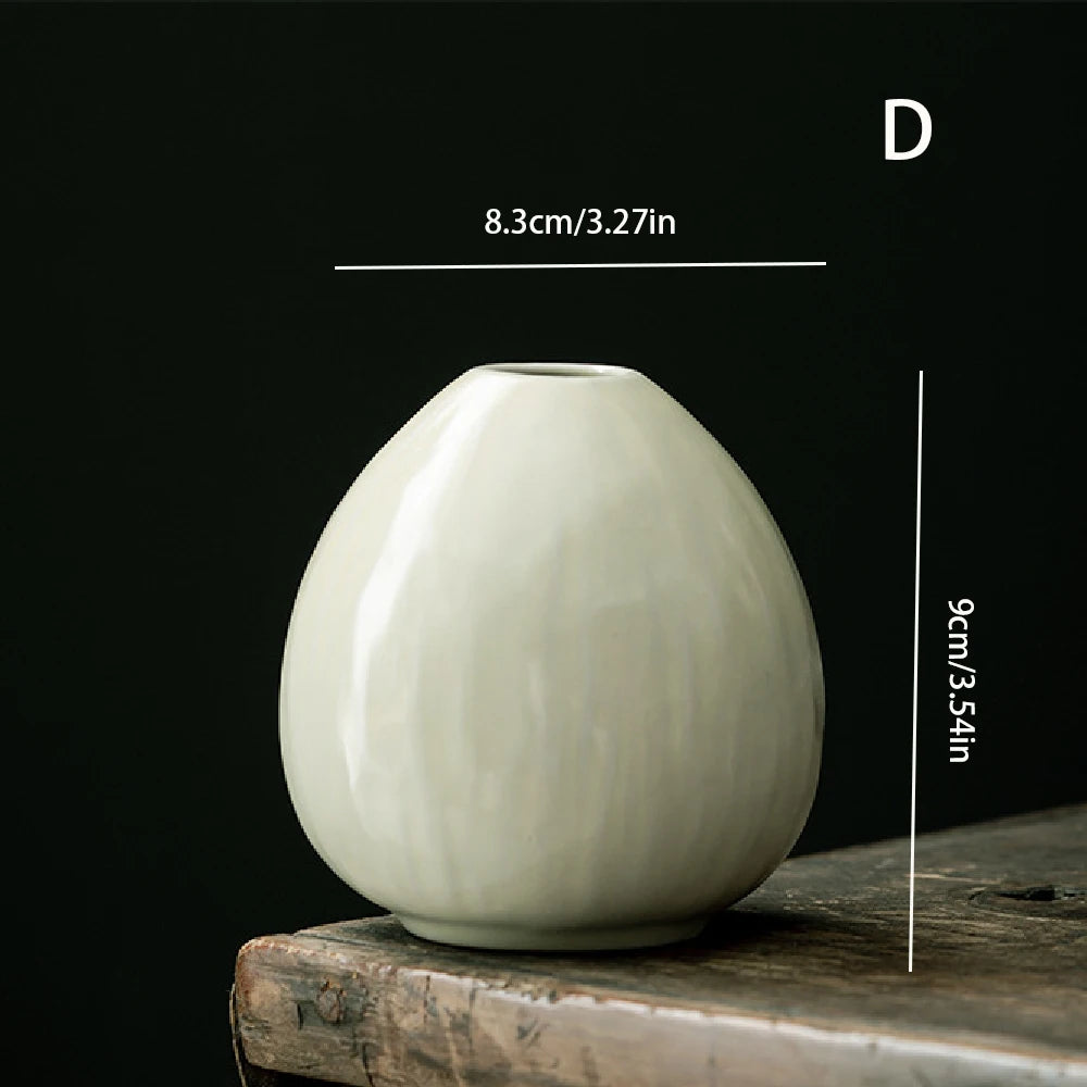 Vaso Cerâmica Simples Hidropônico — Decoração de Mesa para Sala e Jantar
