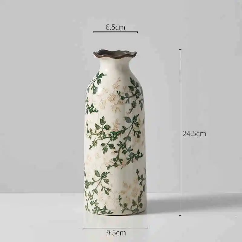 Vaso de Cerâmica Craquelado — Vaso Decorativo para Flores e Presentes