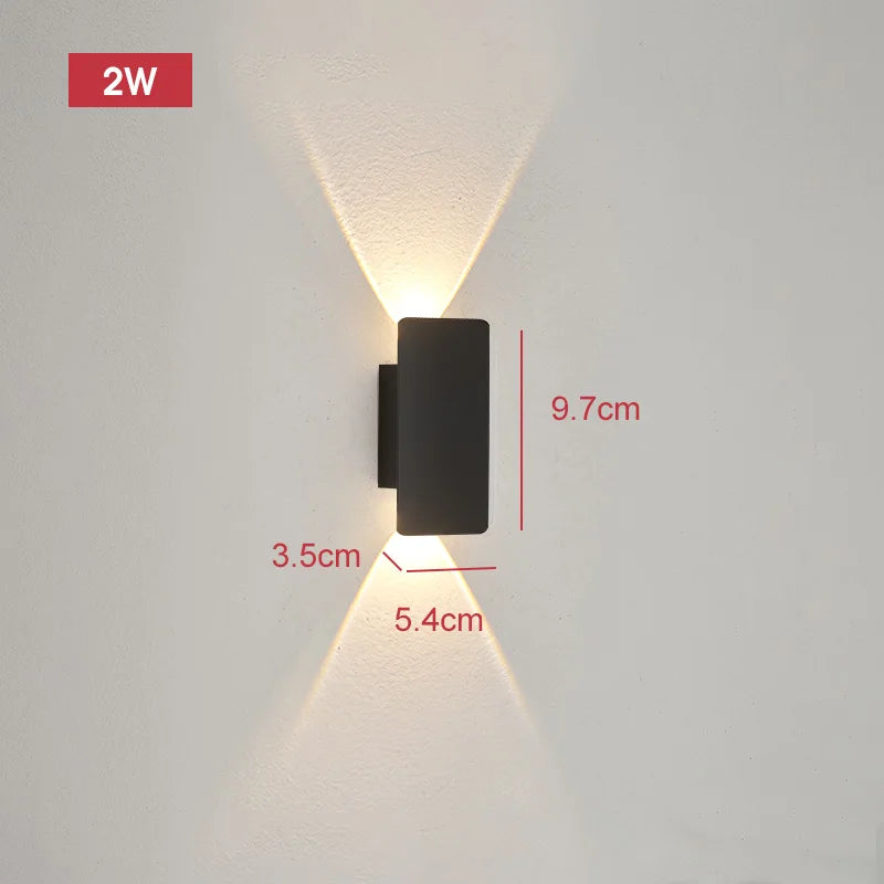 Arandela LED Listrada Impermeável 18W — Iluminação de Fachada para Parede e Jardim