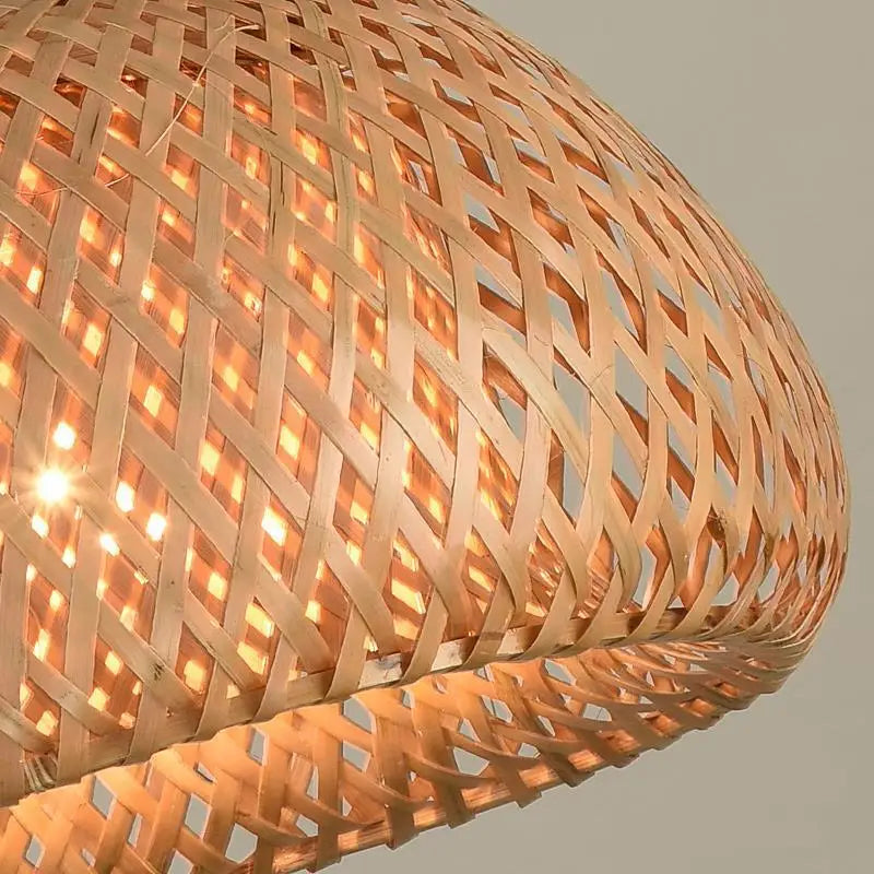 Lanterna de Bambu Pendente — Luminaria Japonesa Artesanal