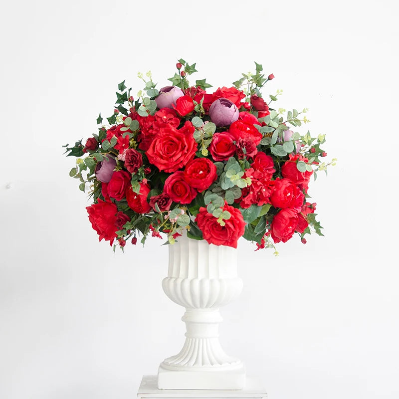 Bola de Flores Artificiais em Seda 35 a 70cm — Decoração Premium para Casamento e Festa