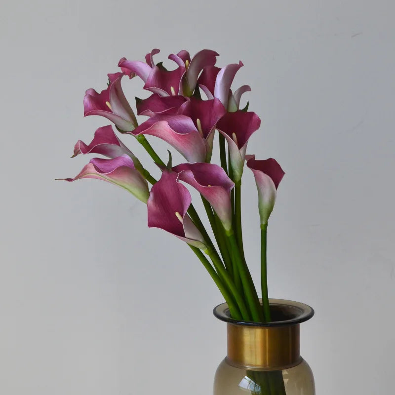 Flores Artificiais Copo de Leite EVA Kit 10 Hastes — Para Arranjos, Casamento e Sala