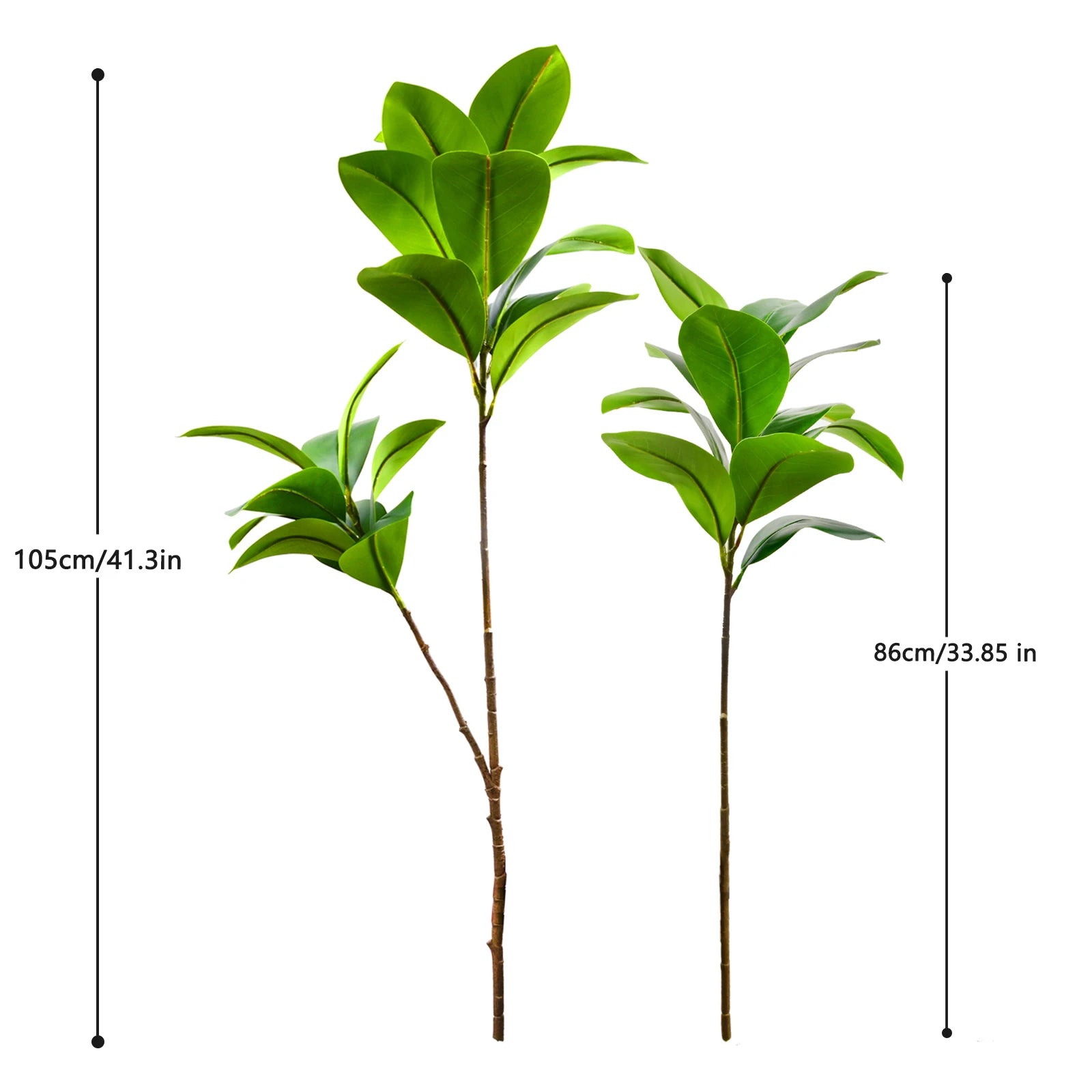 Ficus Lyrata Artificial Extra Grande 77 a 135cm — Para Jardim, Varanda e Escritório