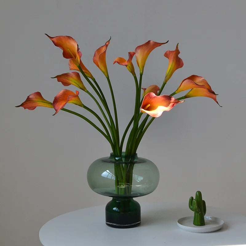 Flores Artificiais Copo de Leite EVA Kit 10 Hastes — Para Arranjos, Casamento e Sala