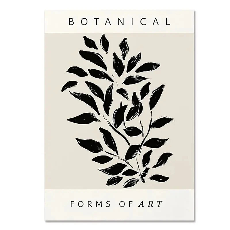 Kit Quadros Geometrico Folhas Arco-Iris Boho — Arte Abstrata Nórdica para Sala