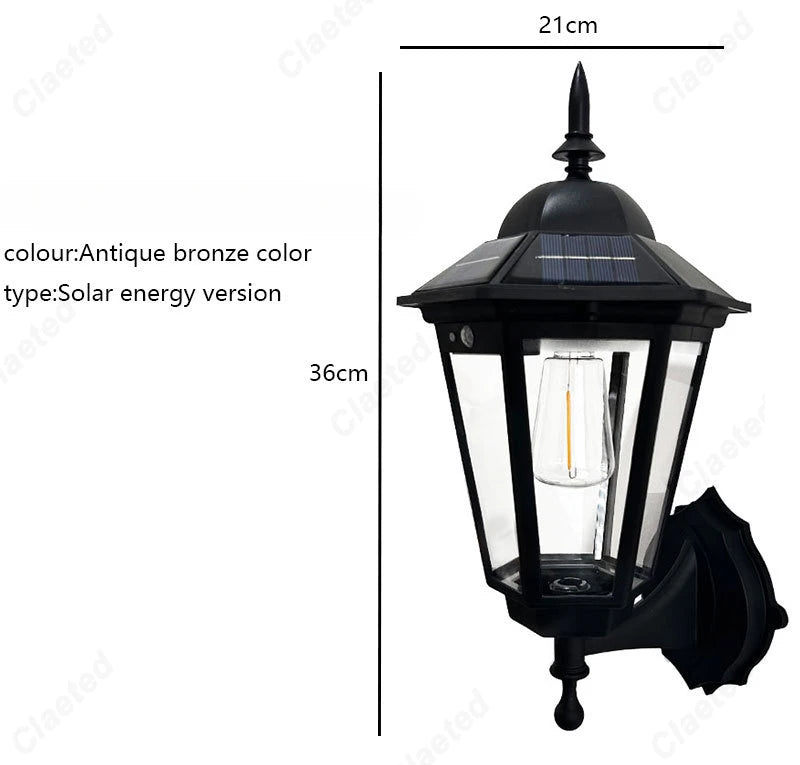 Luminária Solar de Parede Criativa — Impermeável Atmosfera para Jardim e Quintal
