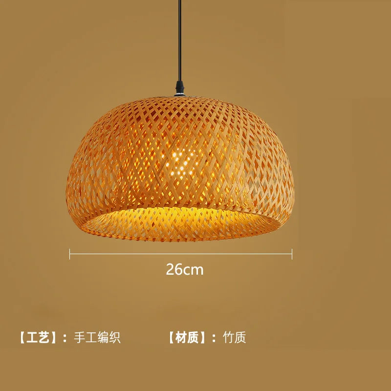 Lanterna de Bambu Pendente — Luminaria Japonesa Artesanal