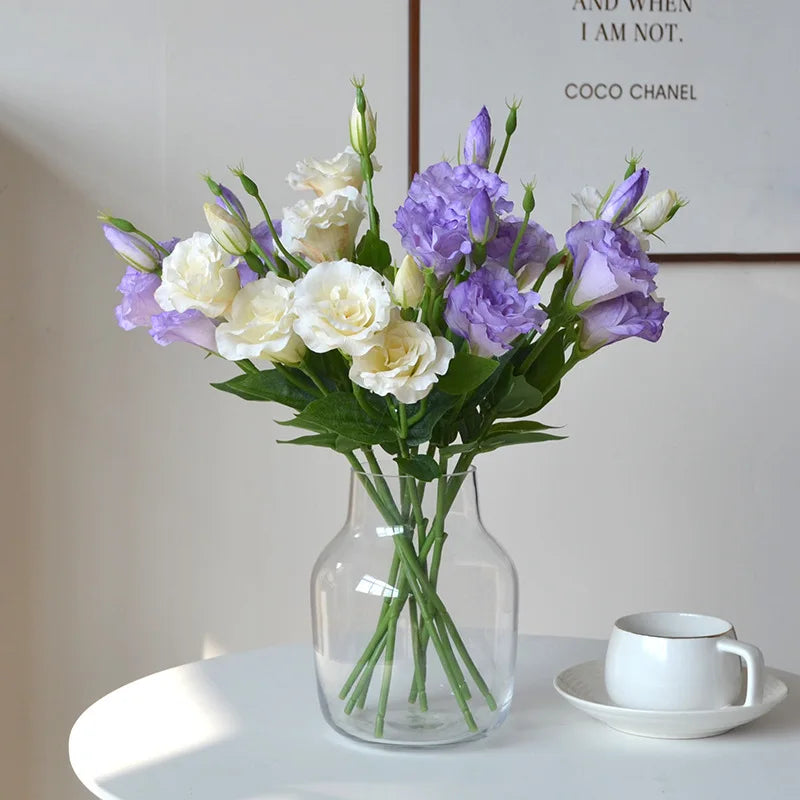 Flores Artificiais Lisianthus — Buquê com 5 Hastes para Decoração, Mesa, Casamento e Festa