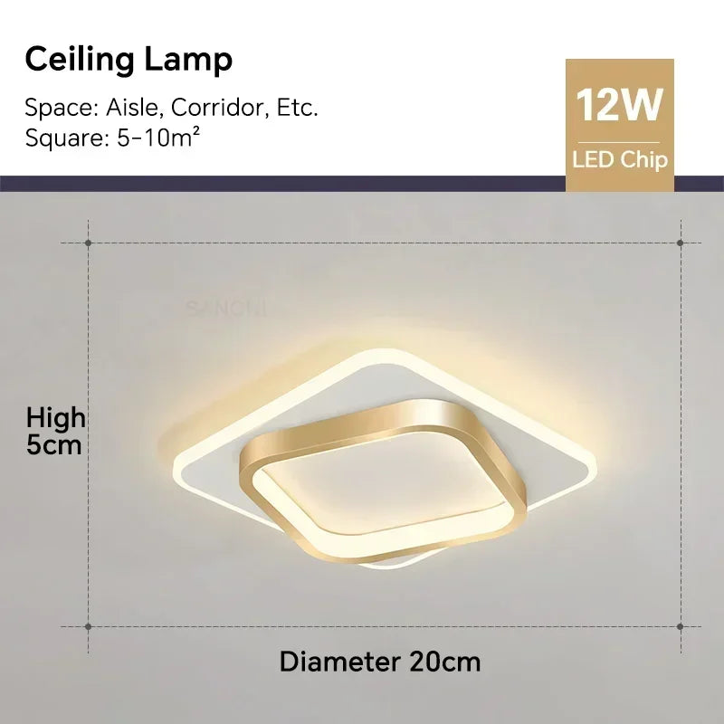 Luminária de Teto LED Redonda Flush Mount — Para Corredor, Escada, Banheiro e Quarto