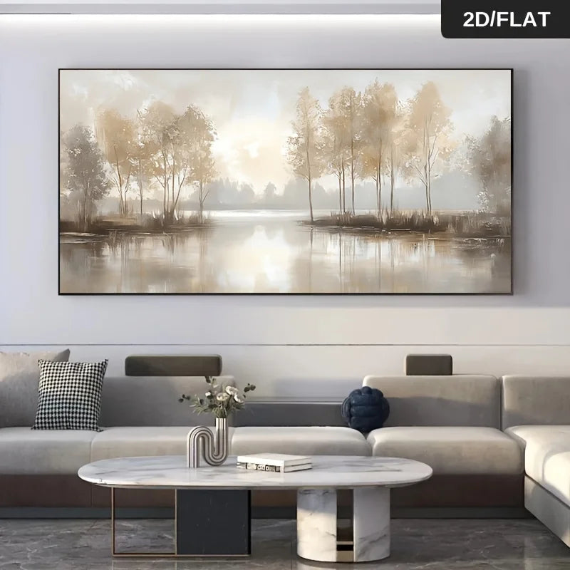 Quadro Canvas Arte Abstrata Paisagem Moderna — Impressão Premium para Sala e Quarto