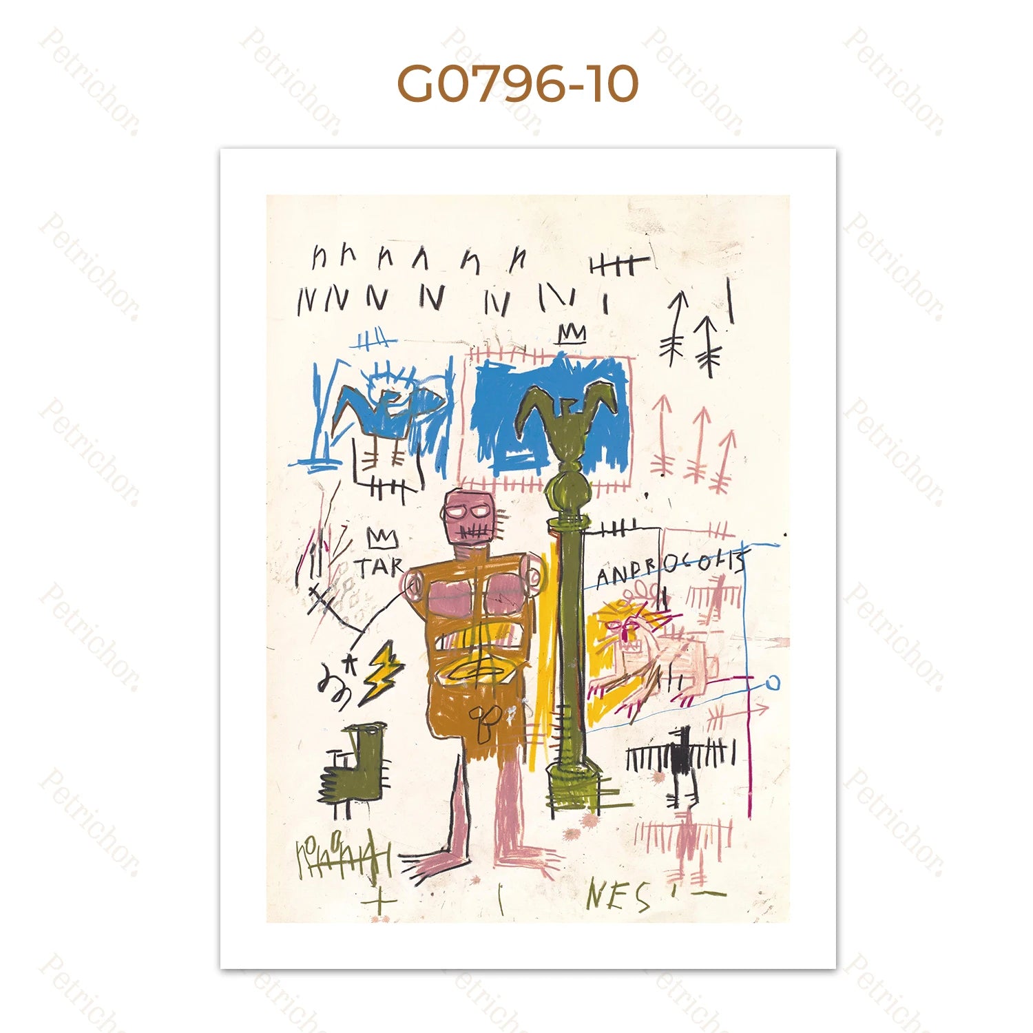 Quadro Decorativo Grafite Urbano Abstrato — Arte Street Art para Sala