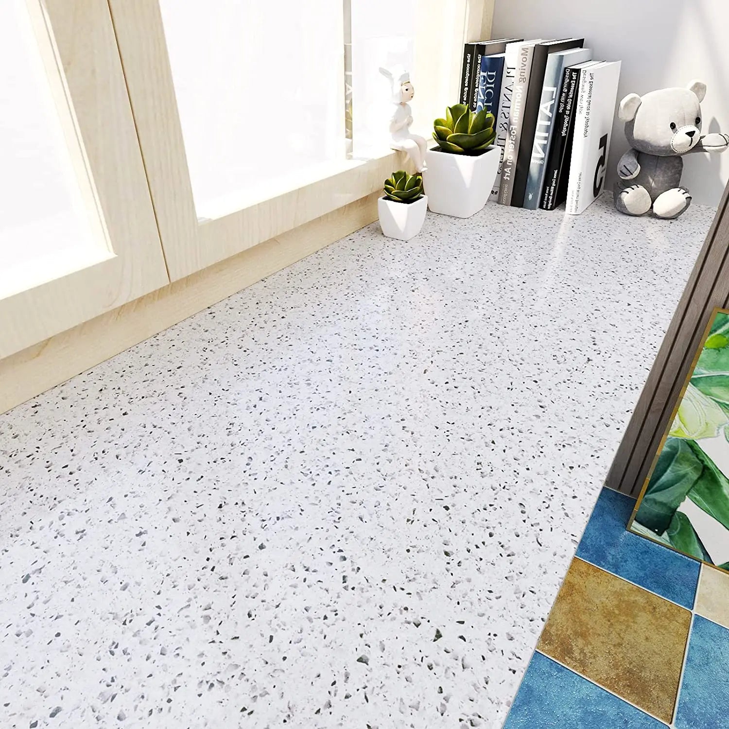 Papel de Parede Mármore Branco Autocolante — Efeito Sofisticado para Bancada e Cozinha