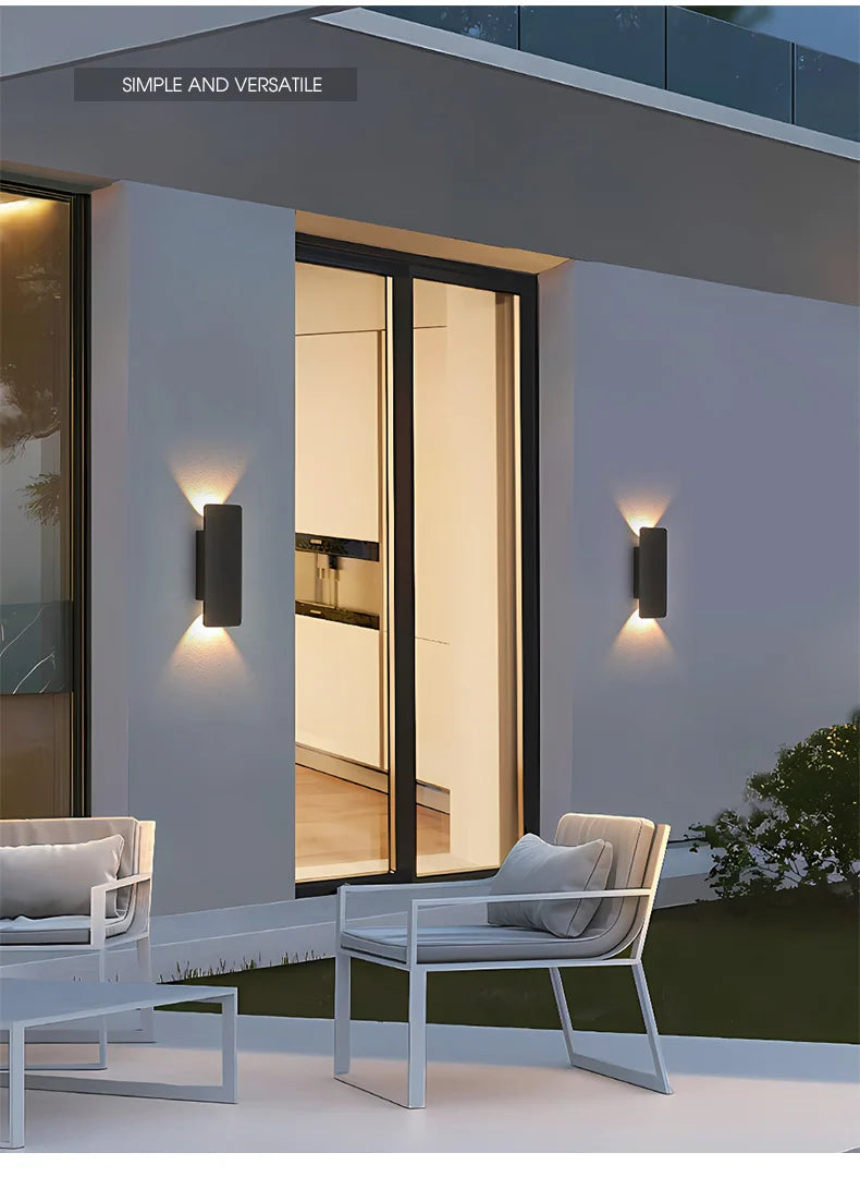 Arandela LED Listrada Impermeável 18W — Iluminação de Fachada para Parede e Jardim