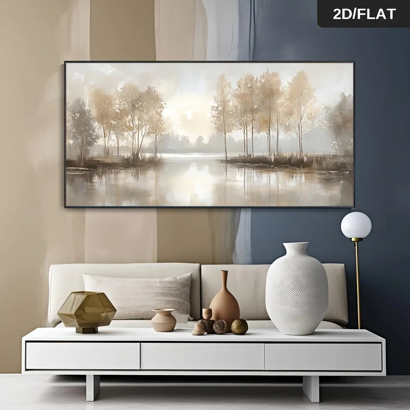 Quadro Canvas Arte Abstrata Paisagem Moderna — Impressão Premium para Sala e Quarto