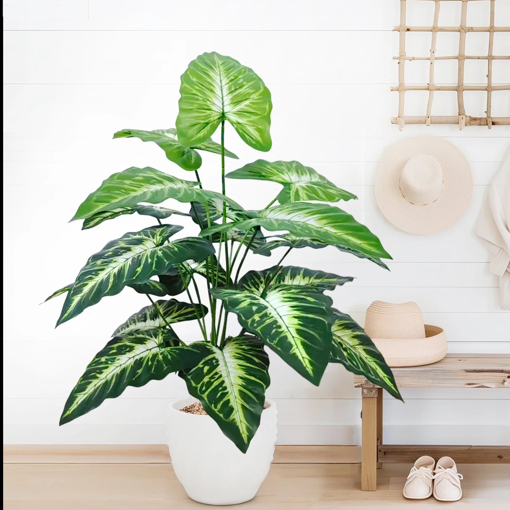 Planta Artificial Costela de Adão e Folha de Tartaruga — 47 a 132cm Decoração Tropical