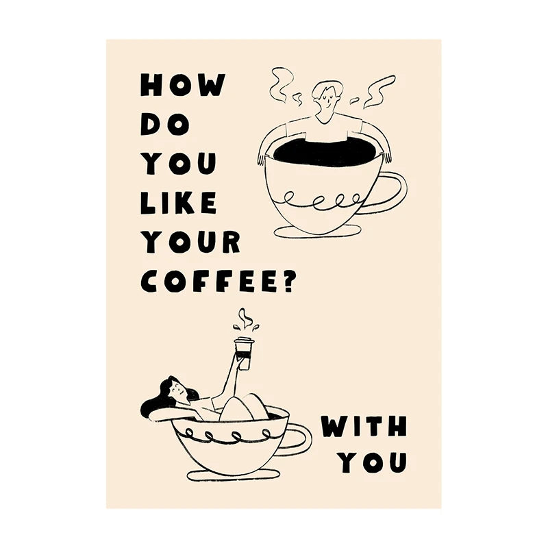 Quadro Decorativo Café Mergulhador — Arte de Cozinha para Amantes de Café