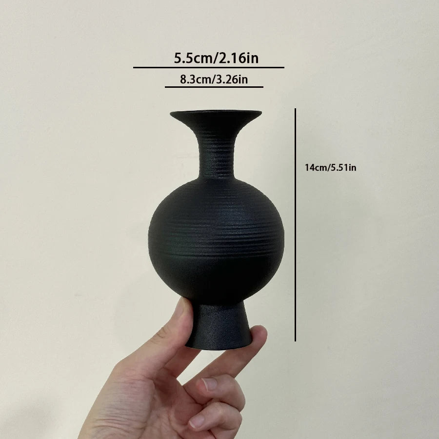 Vaso Cerâmica Simples Hidropônico — Decoração de Mesa para Sala e Jantar