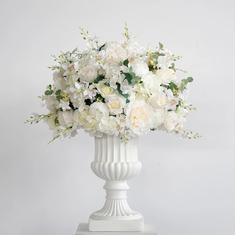 Bola de Flores Artificiais em Seda 35 a 70cm — Decoração Premium para Casamento e Festa