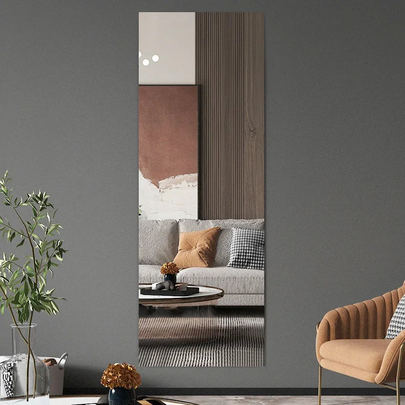 Adesivo Espelho Plástico Flexível Autocolante 4 Peças — Decoração DIY para Sala