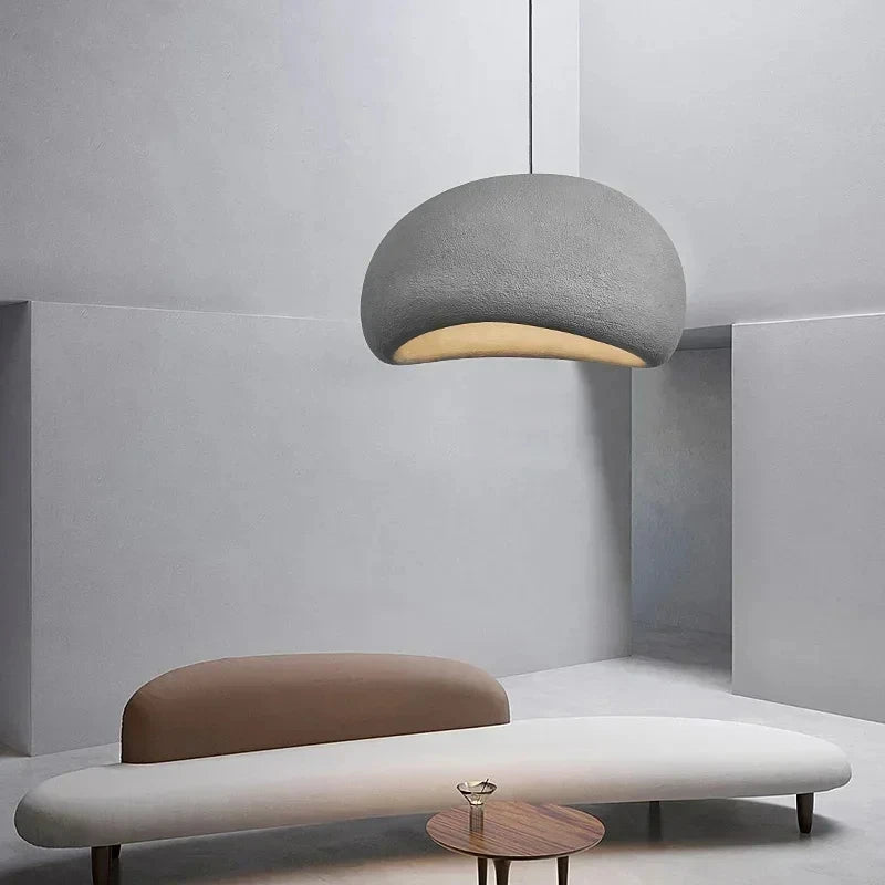 Lustre LED Estilo Wabi Sabi E27 — Pendente para Sala de Jantar, Quarto e Bar