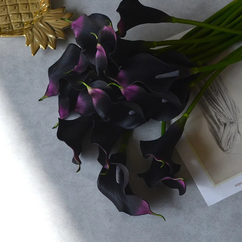 Flores Artificiais Copo de Leite EVA Kit 10 Hastes — Para Arranjos, Casamento e Sala