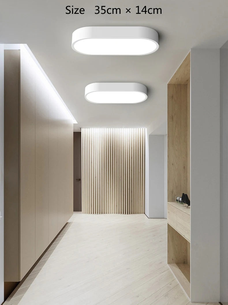 Luminária de Teto LED Ultra Fina — Para Corredor, Quarto e Cozinha