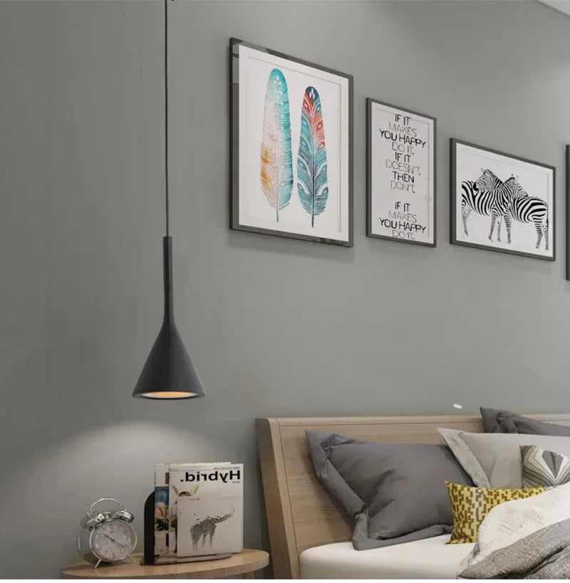 Pendente LED Branco E27 — Luminária de Lustre para Cozinha, Quarto e Sala de Jantar