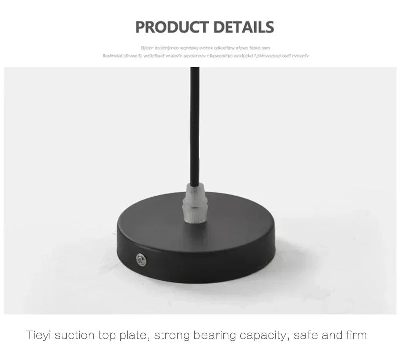 Pendente LED E27 Preto e Branco — Luminária de Mesa para Quarto e Sala de Jantar
