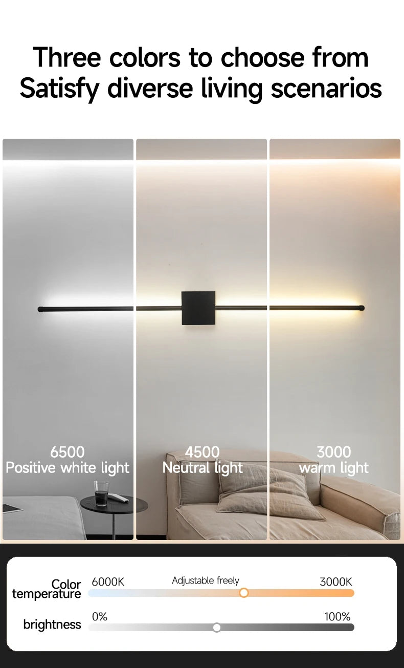 Arandela LED Minimalista — Luminária de Parede para Cabeceira e Sala