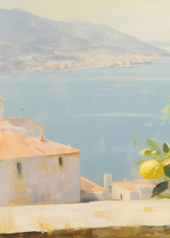 Quadro Decorativo Jardim de Limões Retrô — Arte Botânica para Sala e Escritório