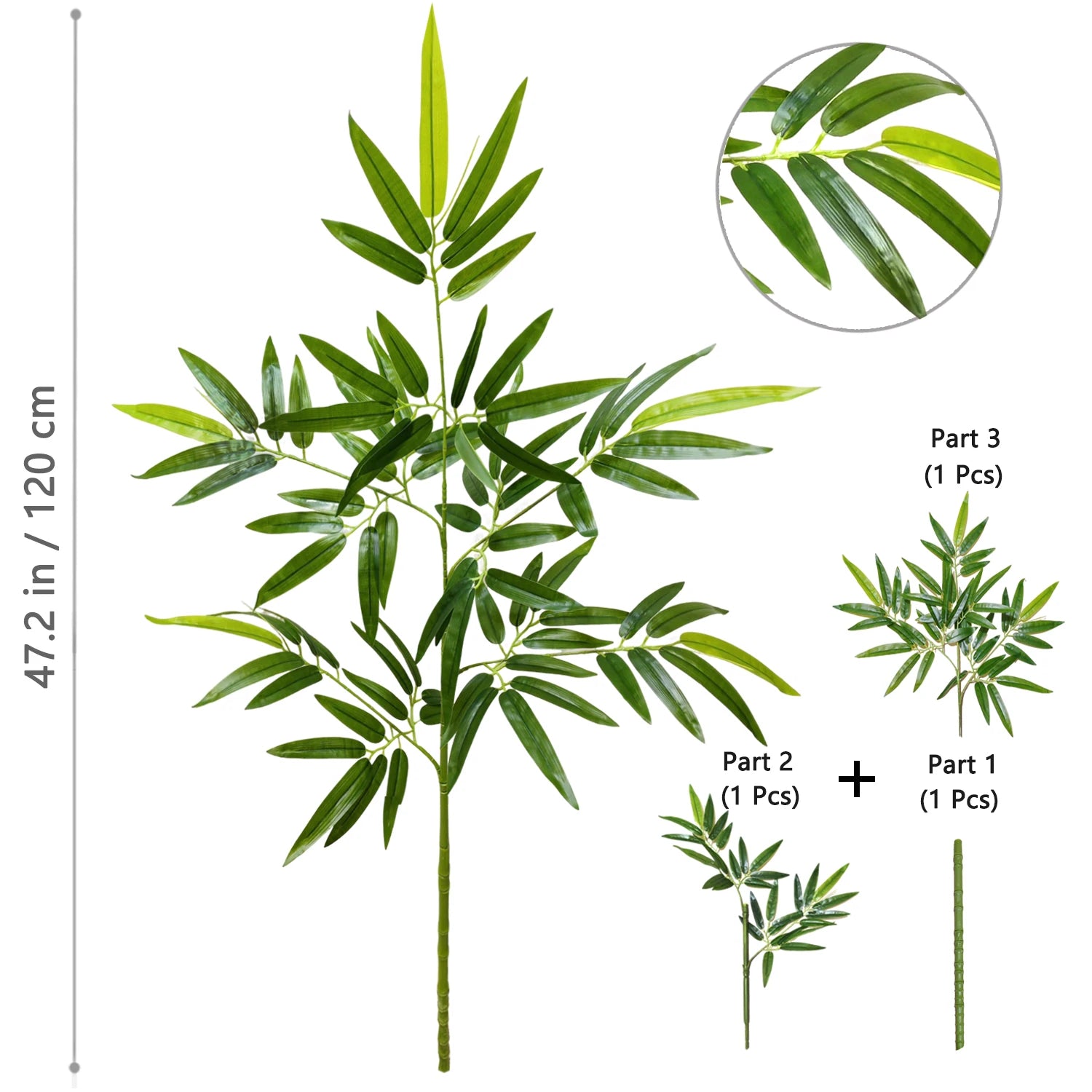 Bambu e Monstera Artificial 100 a 180cm — Exuberância Tropical Permanente para Jardim e Casa
