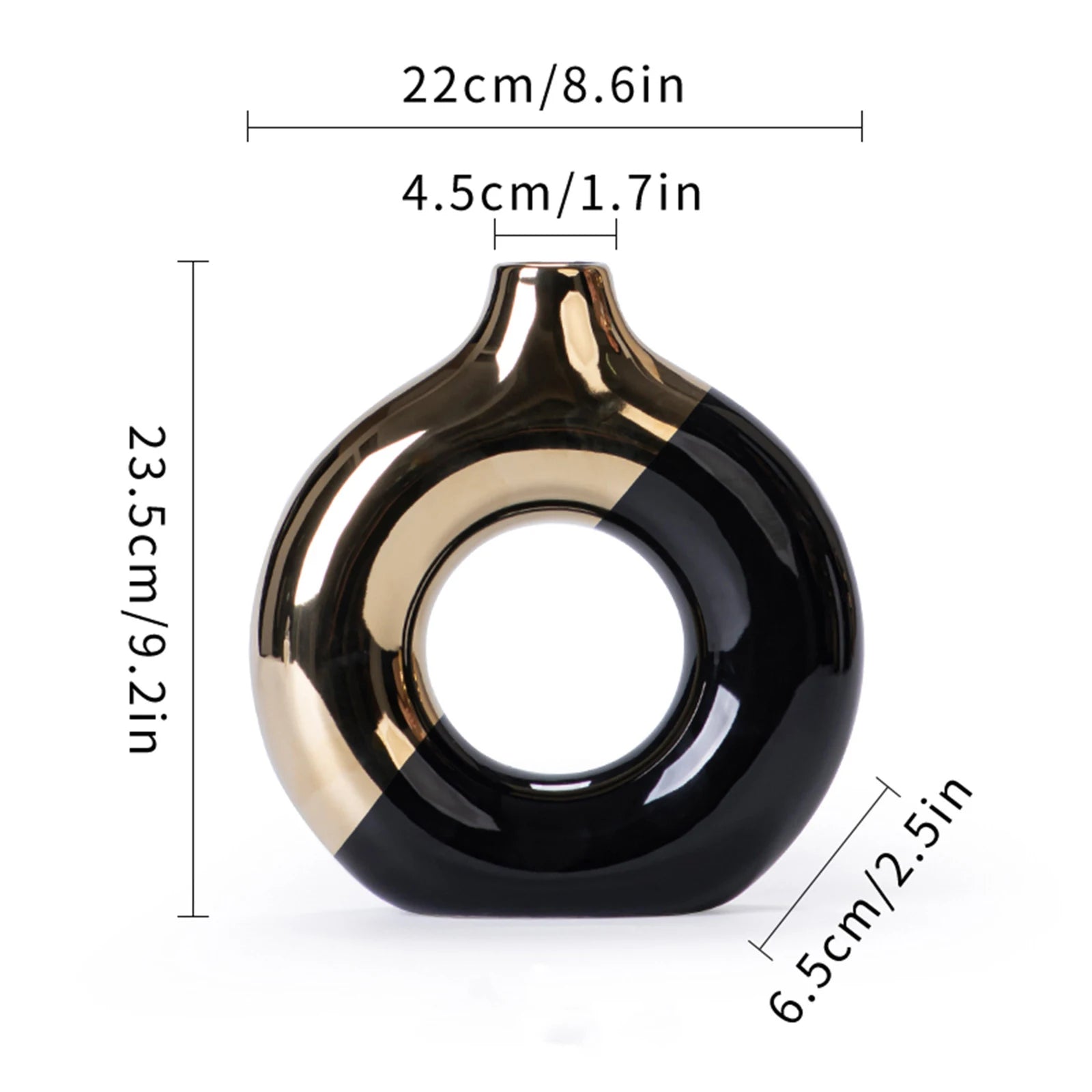 Vaso Cerâmica Floral Luxo Nórdico — Para Mesa de Jantar, Hotel e Decoração Festiva
