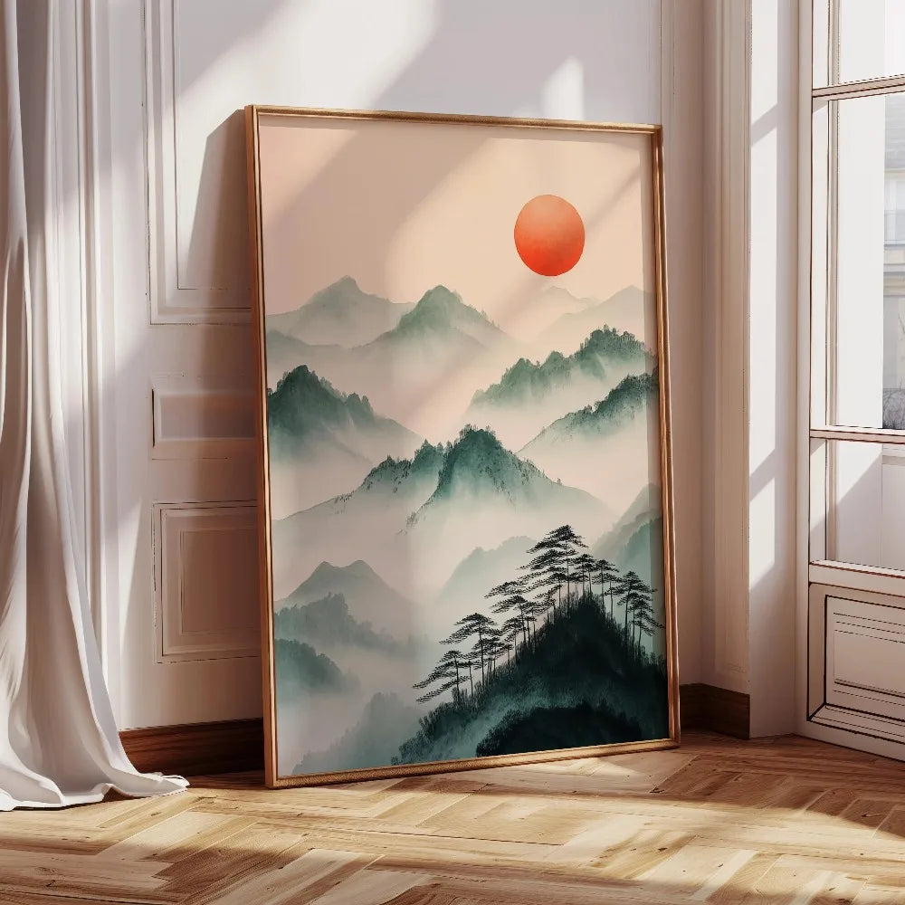Quadro Decorativo Árvore Japonesa sem Moldura — Arte para Sala e Quarto