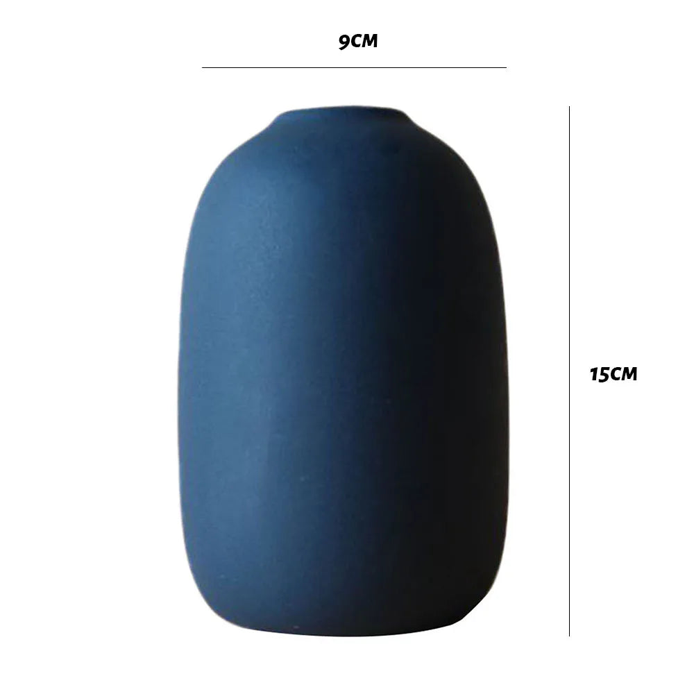 Vaso Cerâmica Nórdico Moderno para Flores Secas — Decoração de Mesa e Estante