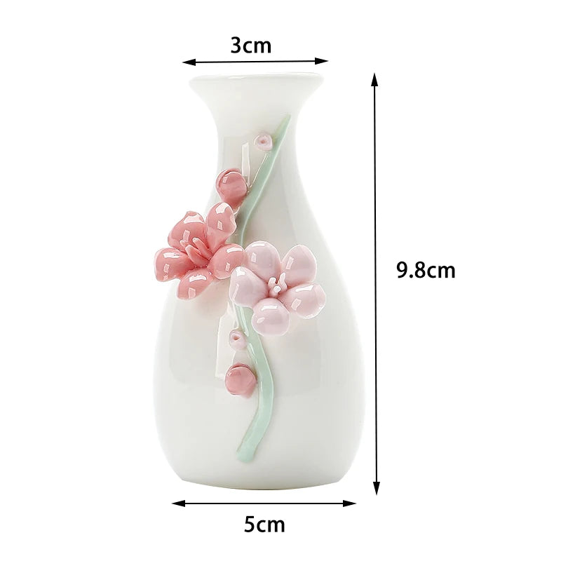 Vaso Cerâmica Mini Chinês Retrô — Porta-Palito e Porta-Hastes Decorativo