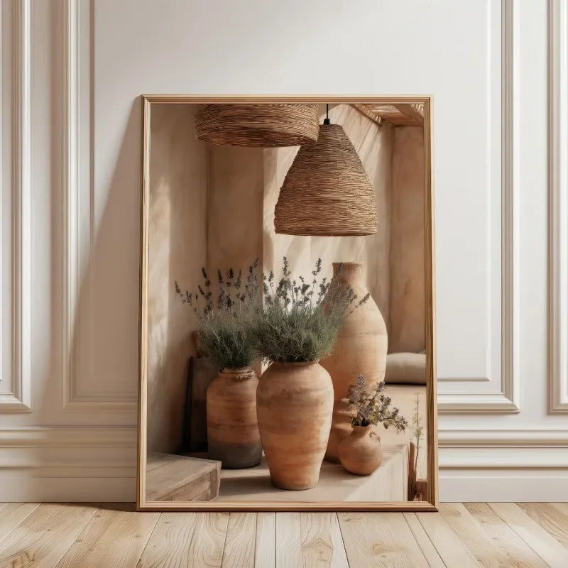 Quadro Decorativo Oliveira Mediterrânea sem Moldura — Arte Botânica para Sala